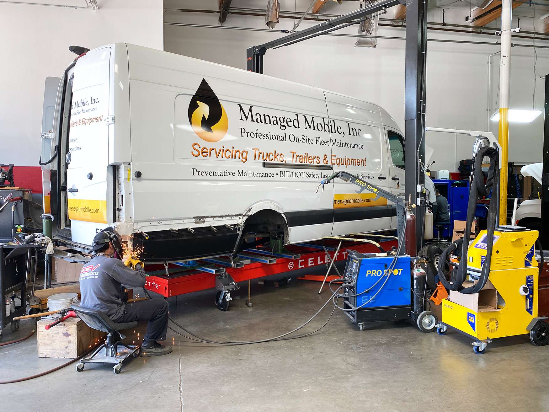 Mobile Business Vehicle Repair for Tustin Operators at the OCRV Center shop in Yorba Linda