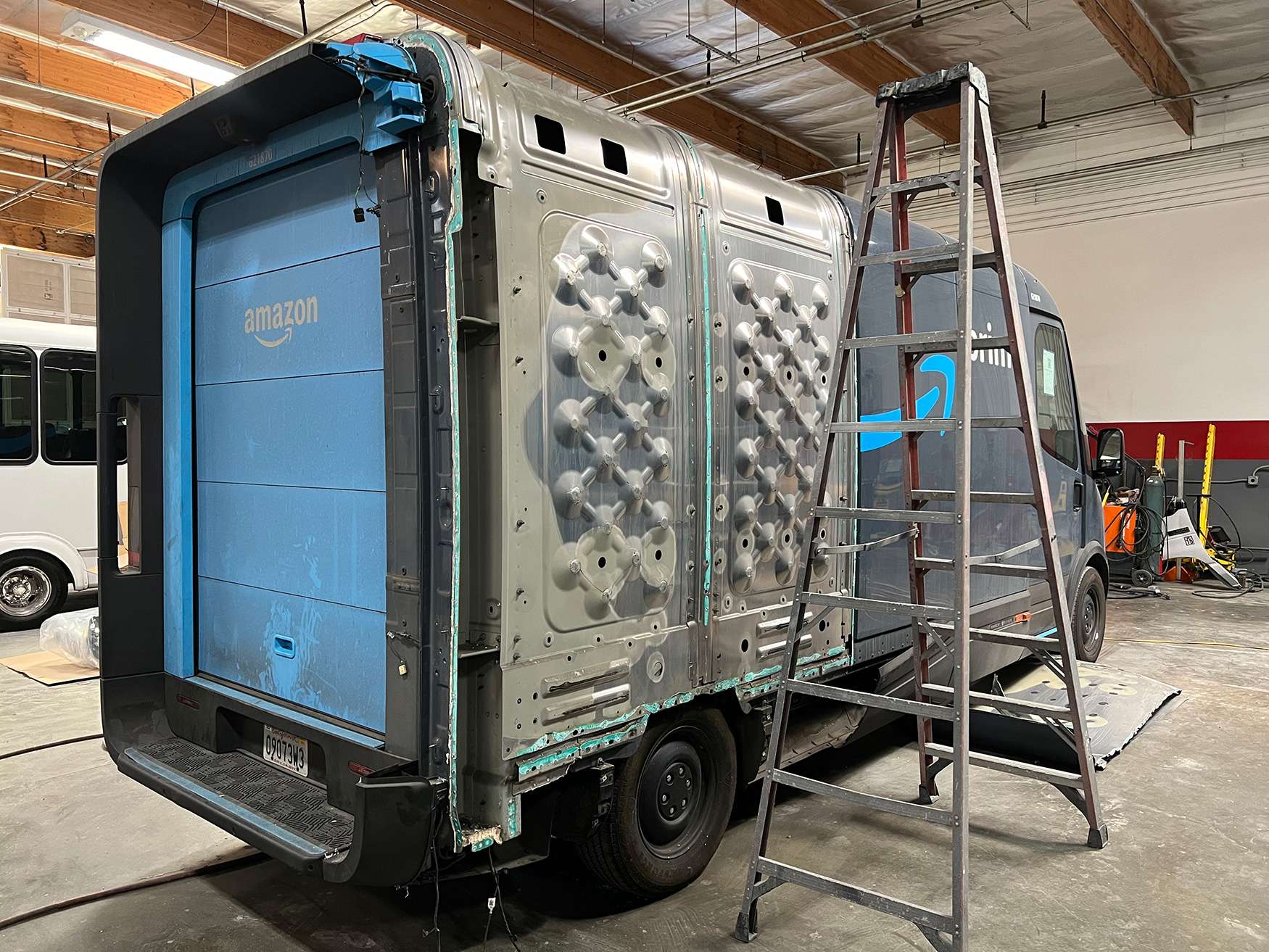 Rivian R1T Collision Repair for Tustin Drivers at the OCRV Center shop in Yorba Linda